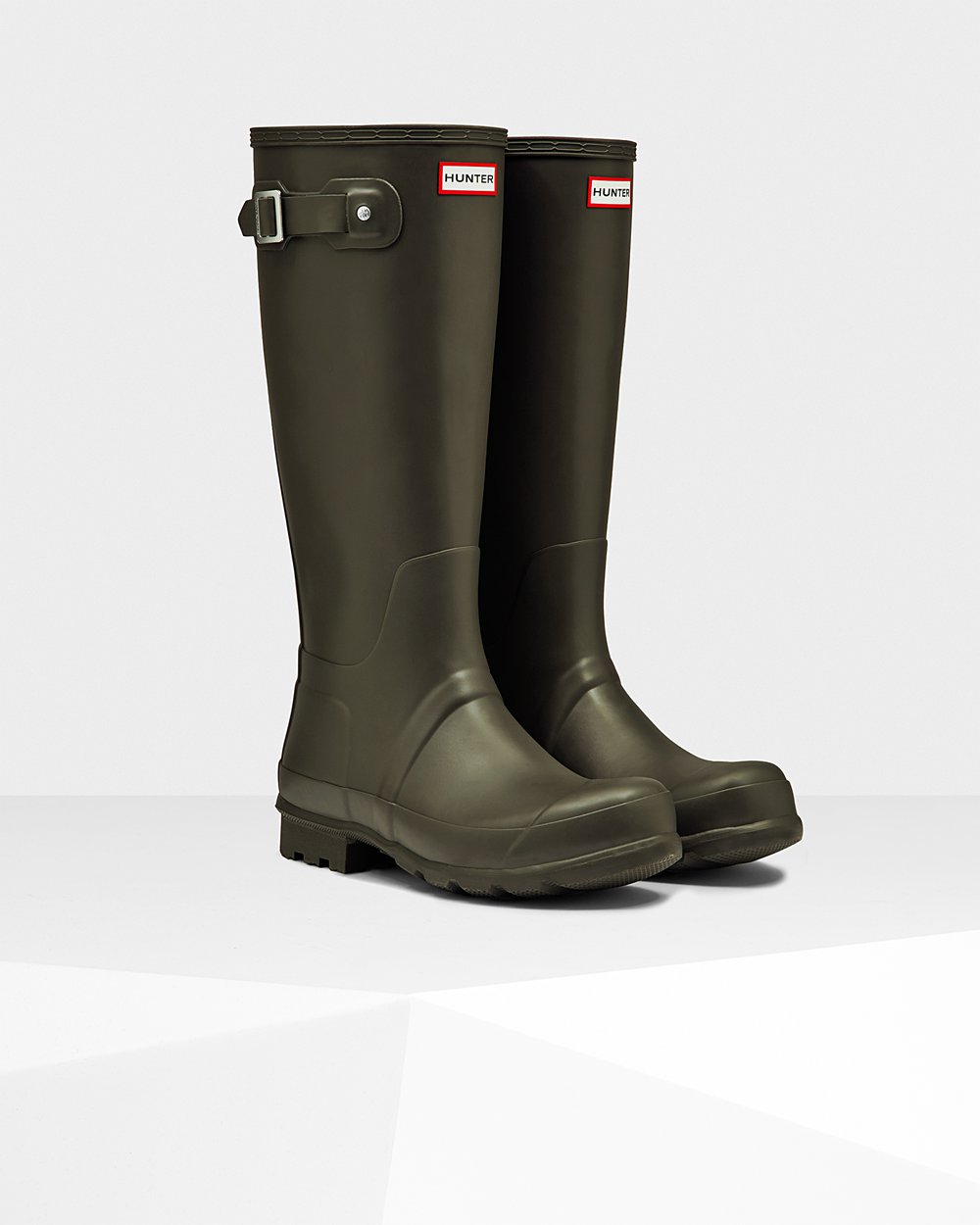 Mens Hunter Tall Rain Boots Dark Olive - Original - 6910273-SX